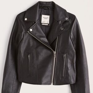 Abercrombie Vegan Leather Moto Jacket